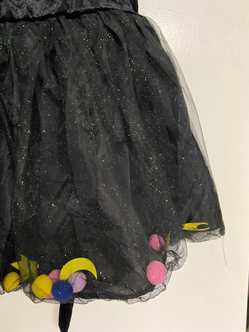 Kids Black and Pink Sparkle Cat Costume Dress - Picture 2 of 7